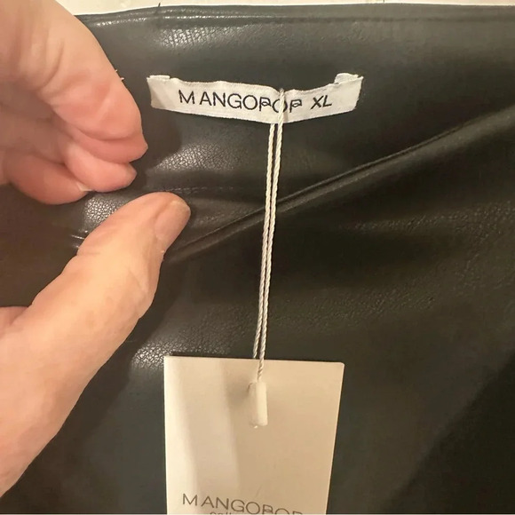 Mangopop Black Faux Leather Skirt - Picture 3 of 3